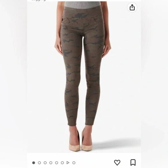 Rock & Republic Pants Size 14 Camouflage Fever Pull-on Jeggings Denim Rx Stretch - Picture 2 of 14